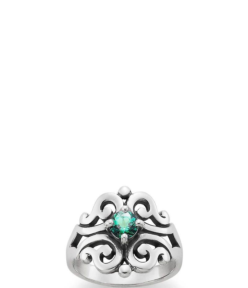James Avery Spanish Birthstone Lace Ring with Lab-Created Gem