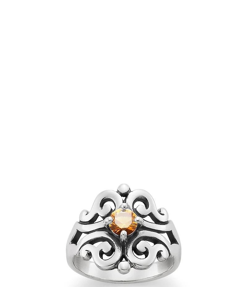 James Avery Spanish Birthstone Lace Ring with Lab-Created Gem