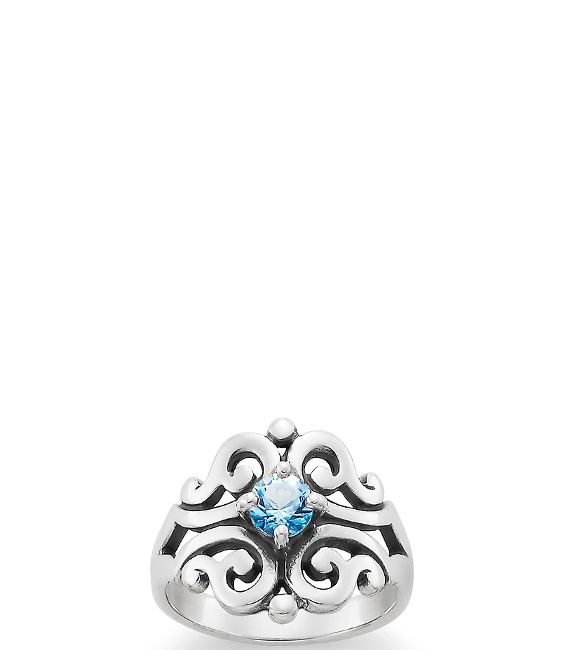 James Avery Spanish Birthstone Lace Ring with Lab-Created Gem