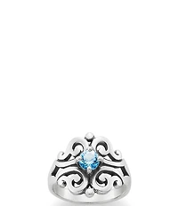 James Avery Spanish Birthstone Lace Ring with Lab-Created Gem