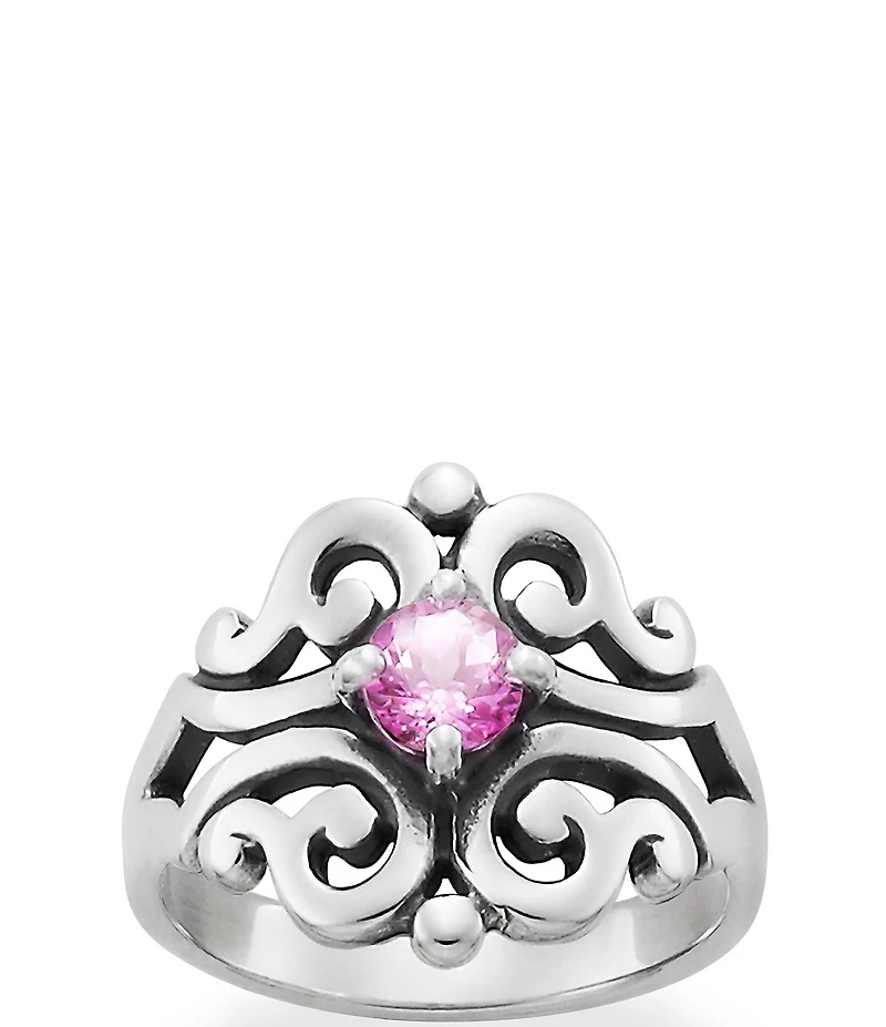 James Avery Spanish Birthstone Lace Ring with Lab-Created Gem