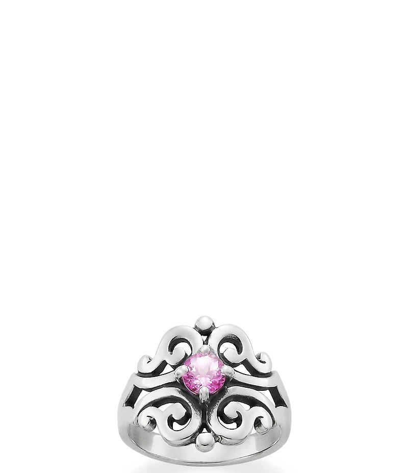 James Avery Spanish Birthstone Lace Ring with Lab-Created Gem