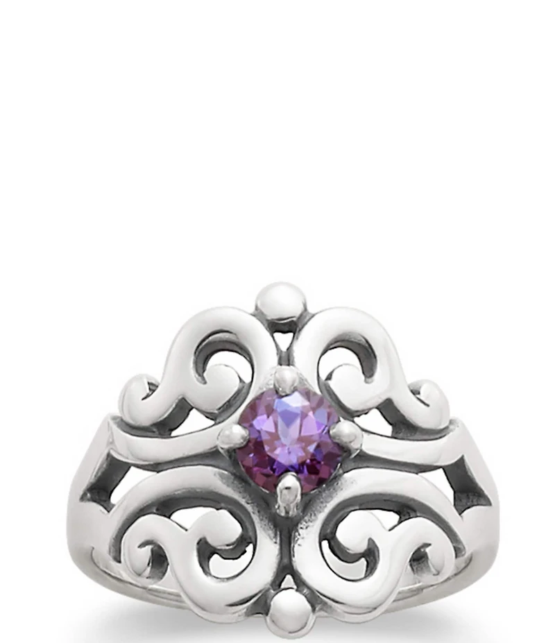 James Avery Spanish Birthstone Lace Ring with Lab-Created Gem