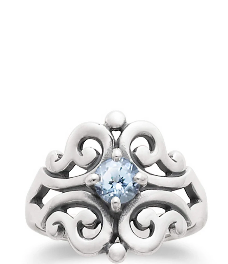 James Avery Spanish Birthstone Lace Ring with Lab-Created Gem