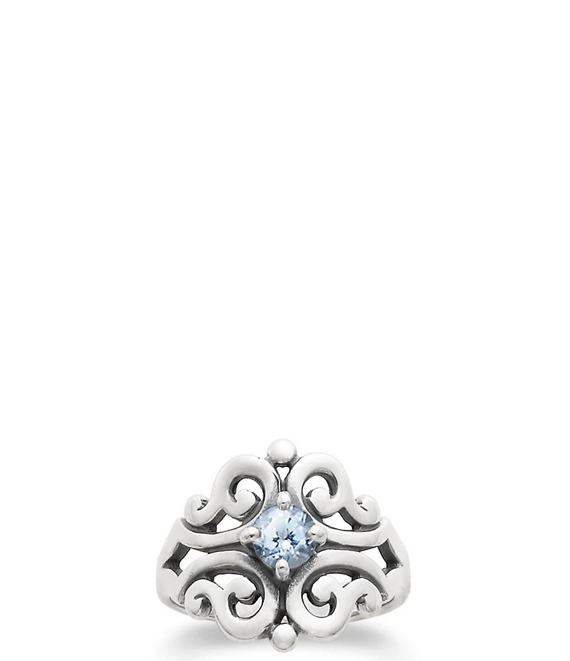 James Avery Spanish Birthstone Lace Ring with Lab-Created Gem