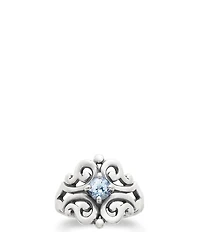 James Avery Spanish Birthstone Lace Ring with Lab-Created Gem