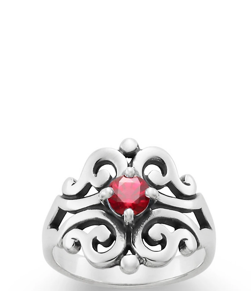James Avery Spanish Birthstone Lace Ring with Lab-Created Gem