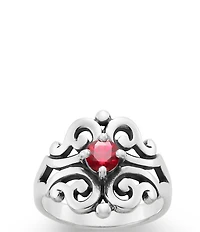 James Avery Spanish Birthstone Lace Ring with Lab-Created Gem