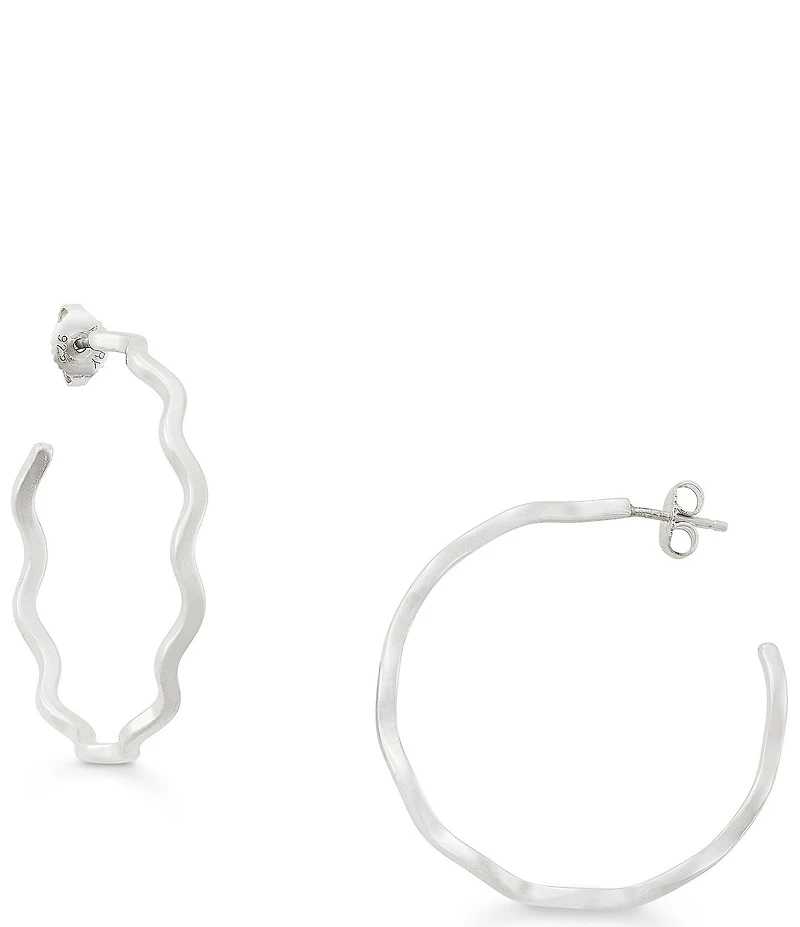 James Avery Squiggle Hoop Earrings