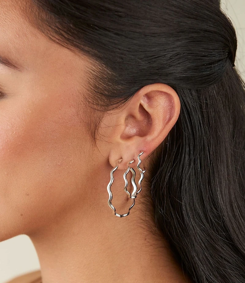 James Avery Squiggle Hoop Earrings