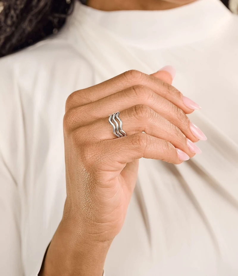 James Avery Squiggle Ring Set