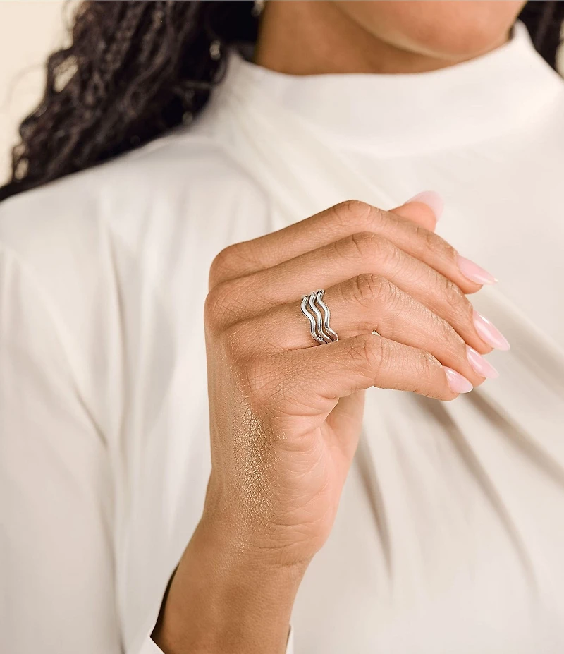 James Avery Squiggle Ring Set