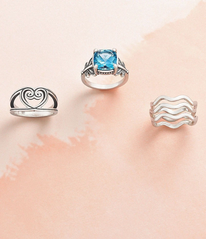 James Avery Squiggle Ring Set