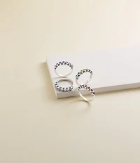 James Avery Stacker Ring with Amethyst Gemstones