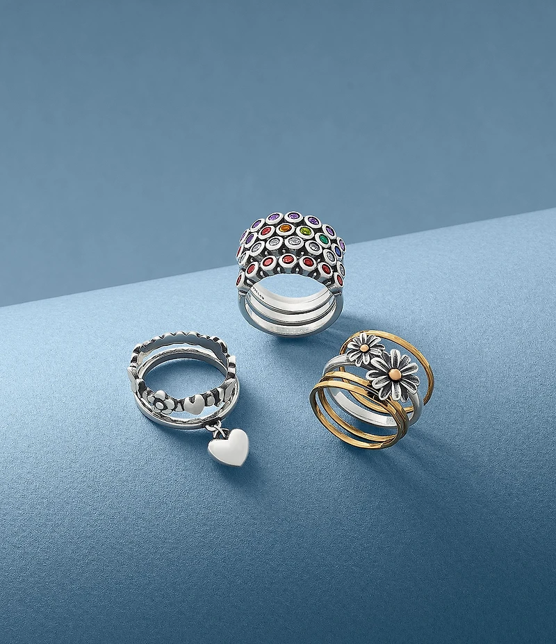 James Avery Stacker Ring with Lab-Created Multi Gemstones