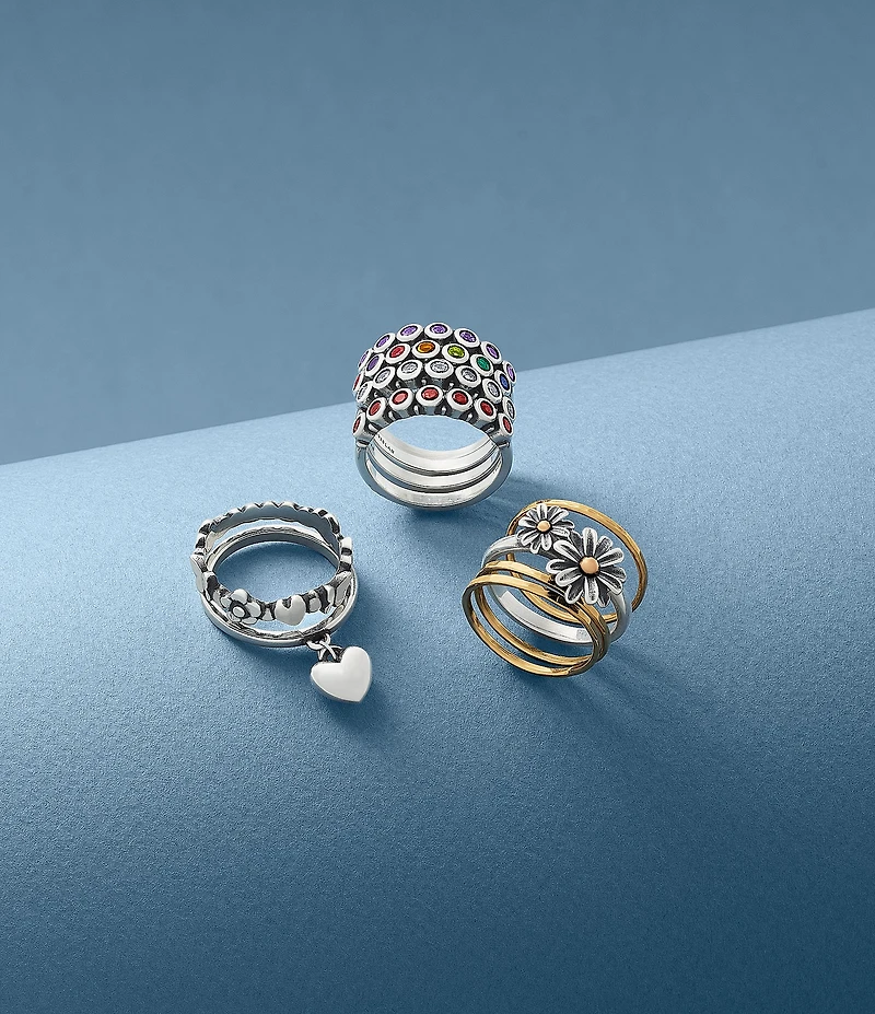 James Avery Stacker Ring with Lab-Created Multi Gemstones