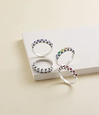 James Avery Stacker Ring with Lab-Created White Crystal Sapphire