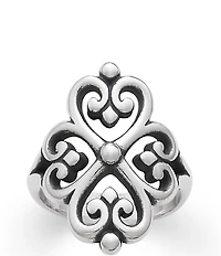 James Avery Sterling Silver Adorned Hearts Ring