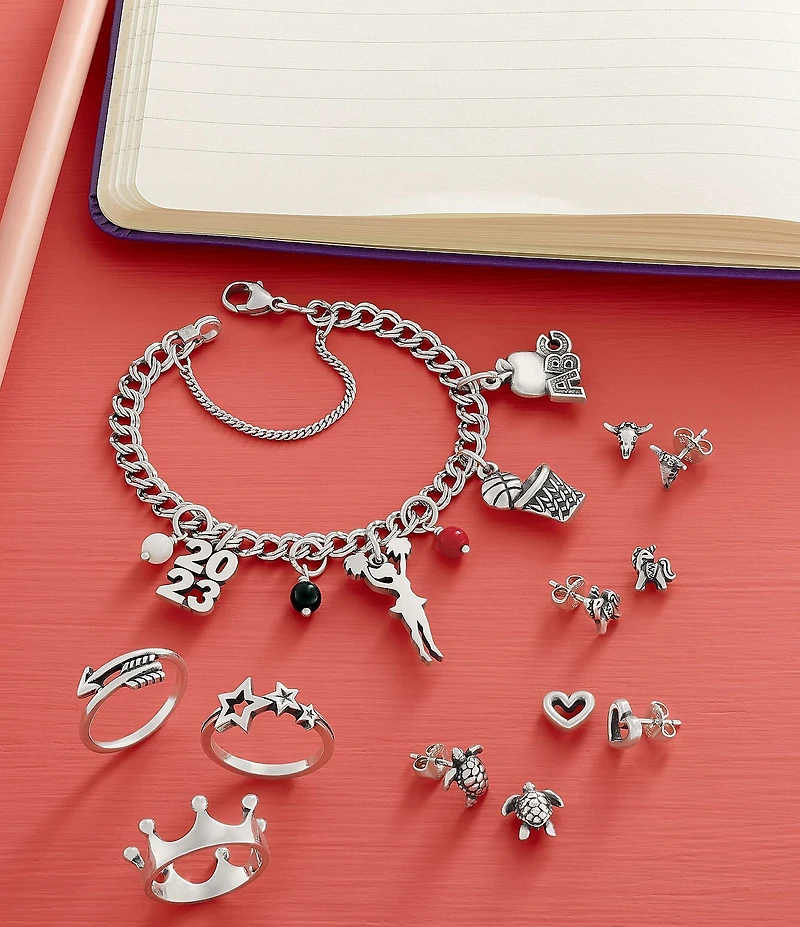 James Avery Sterling Silver Basketball & Hoop Charm