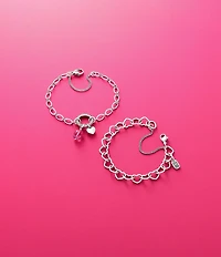 James Avery Sterling Silver Connected Hearts Charm Bracelet