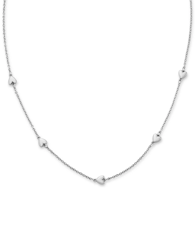 James Avery Sterling Silver Delicate Hearts Station Necklace