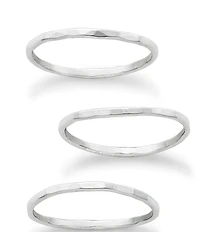 James Avery Sterling SIlver Delicate Forged Rings