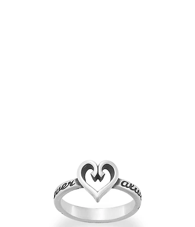 James Avery Sterling Silver Forever and Always Heart Ring