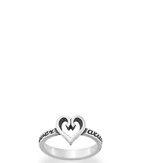 James Avery Sterling Silver Forever and Always Heart Ring