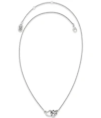 James Avery Sterling Silver Furry Friends Heart Short Pendant Necklace