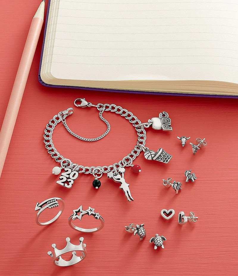 James Avery Sterling Silver Glass Bead Enhancer Charm