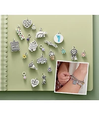 James Avery Sterling Silver Glass Bead Enhancer Charm