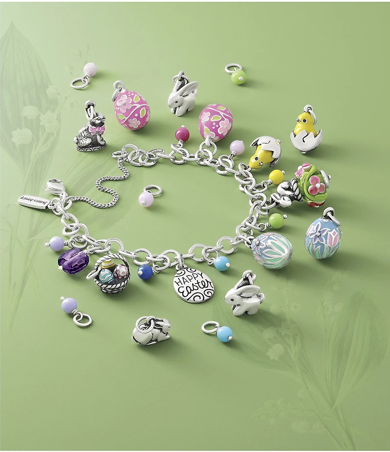 James Avery Sterling Silver Glass Bead Enhancer Charm