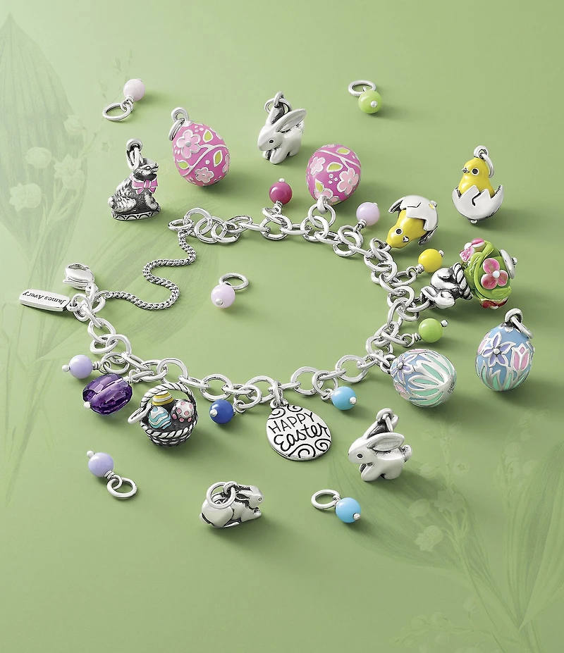 James Avery Sterling Silver Glass Bead Enhancer Charm