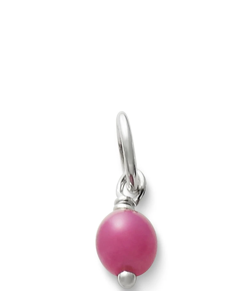 James Avery Sterling Silver Glass Bead Enhancer Charm