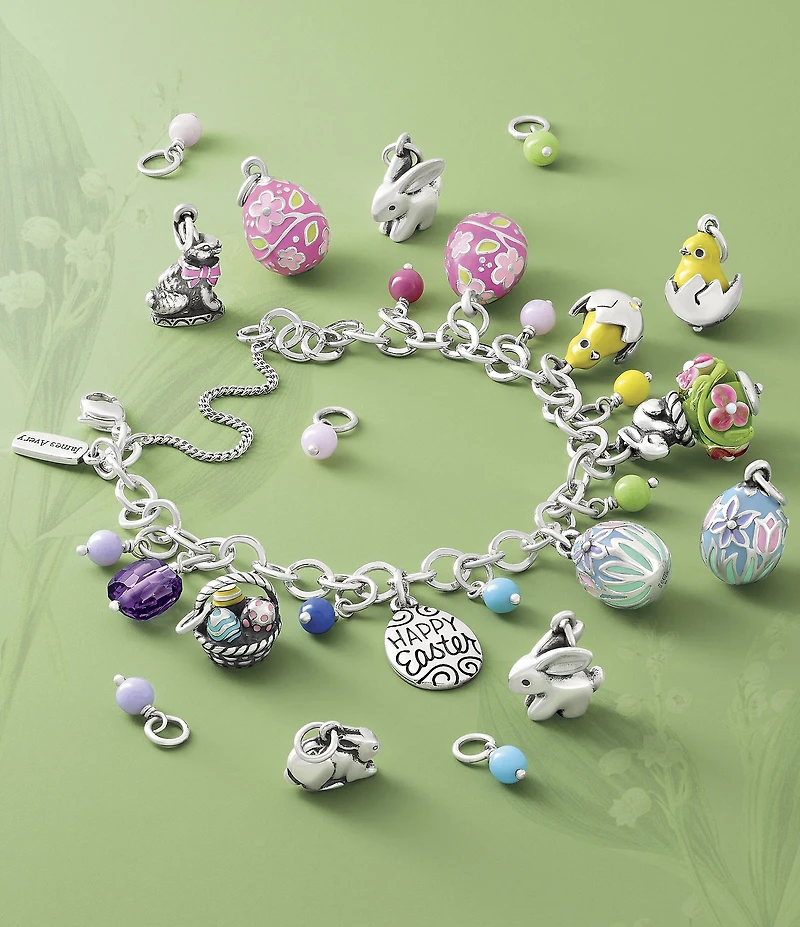 James Avery Sterling Silver Glass Bead Enhancer Charm