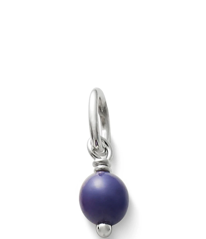 James Avery Sterling Silver Glass Bead Enhancer Charm