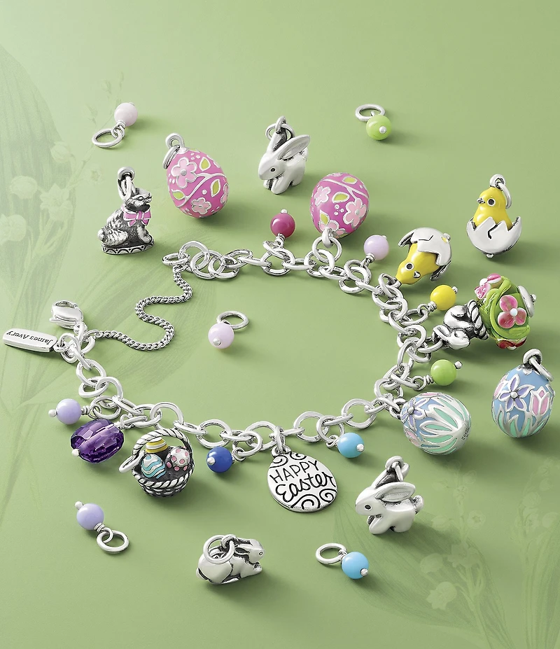 James Avery Sterling Silver Glass Bead Enhancer Charm