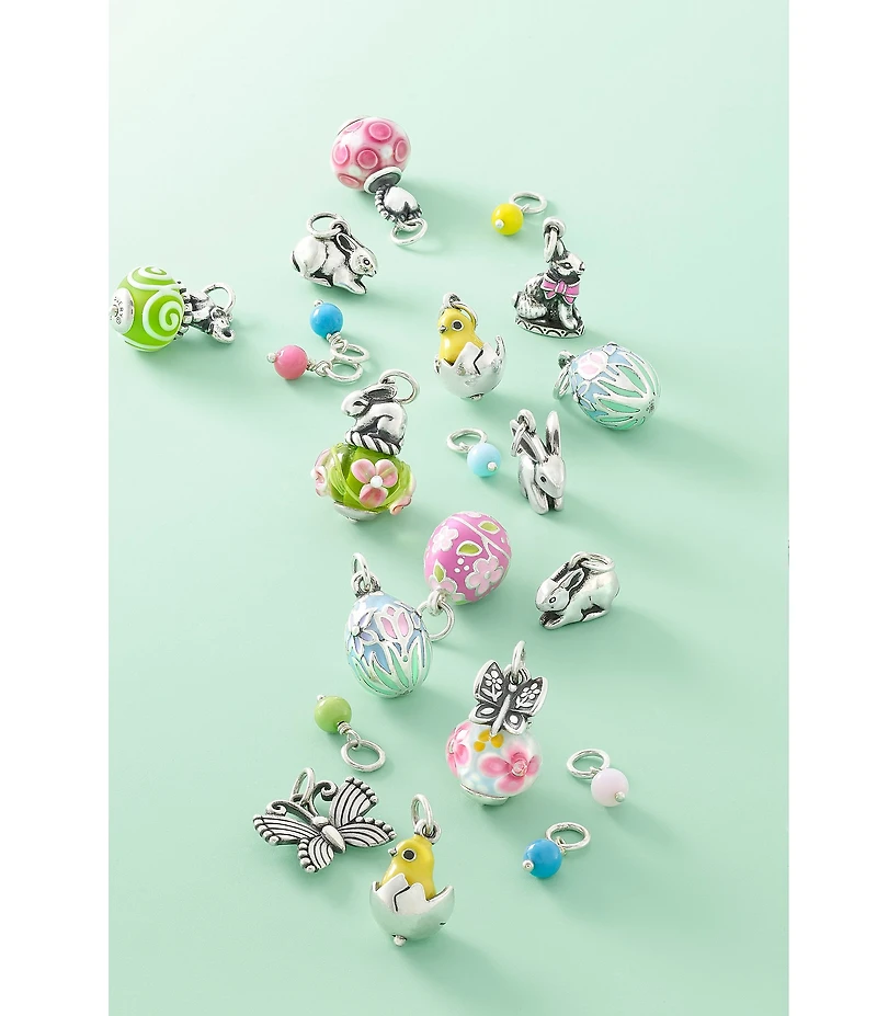 James Avery Sterling Silver Glass Bead Enhancer Charm