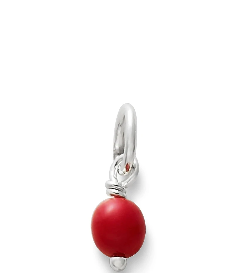 James Avery Sterling Silver Glass Bead Enhancer Charm