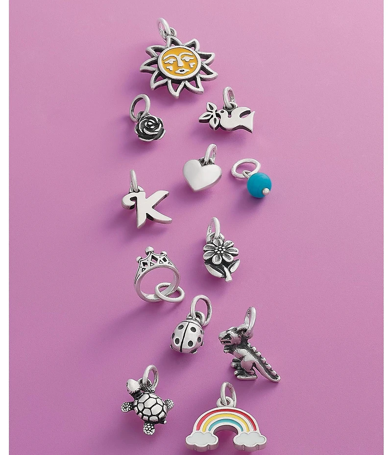 James Avery Sterling Silver Glass Bead Enhancer Charm