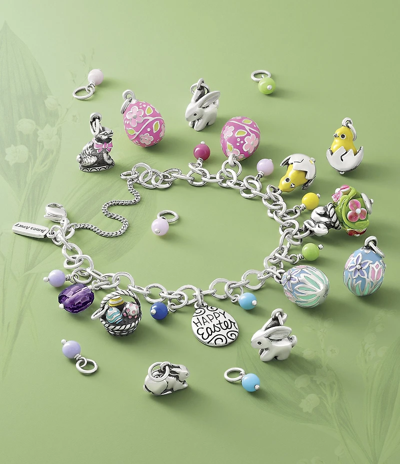 James Avery Sterling Silver Glass Bead Enhancer Charm