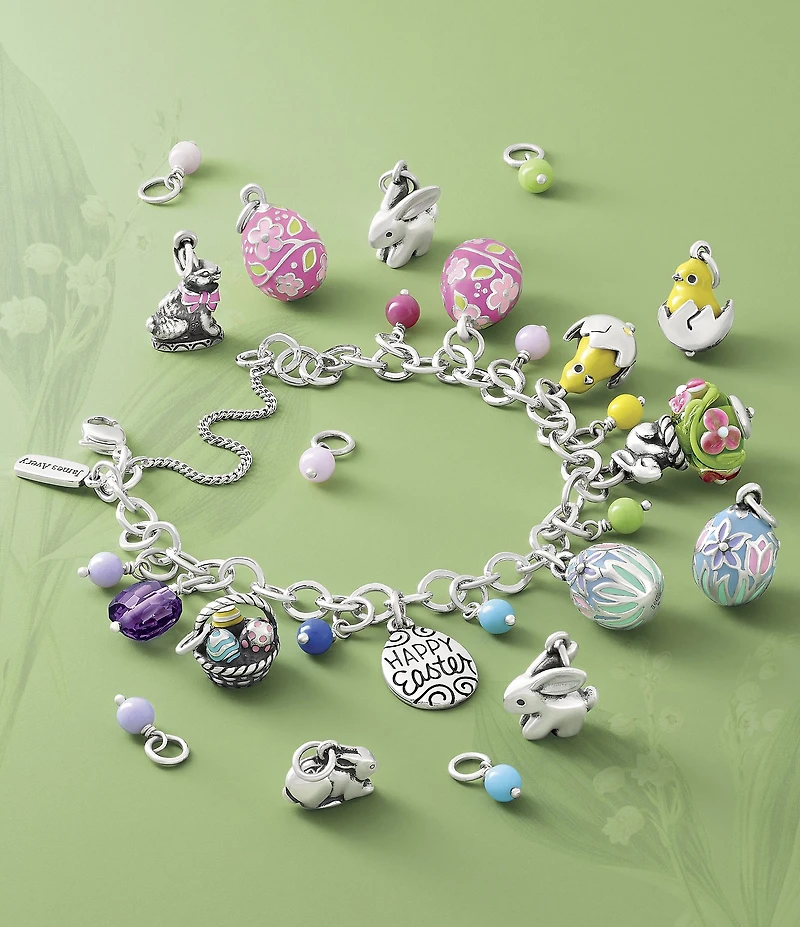 James Avery Sterling Silver Glass Bead Enhancer Charm