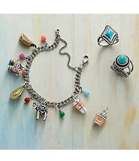 James Avery Sterling Silver Glass Bead Enhancer Charm
