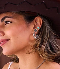 James Avery Sterling Silver Half Twist Puffy Hoop Earrings