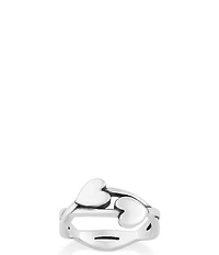 James Avery Sterling Silver Hearts Entwined Band Ring