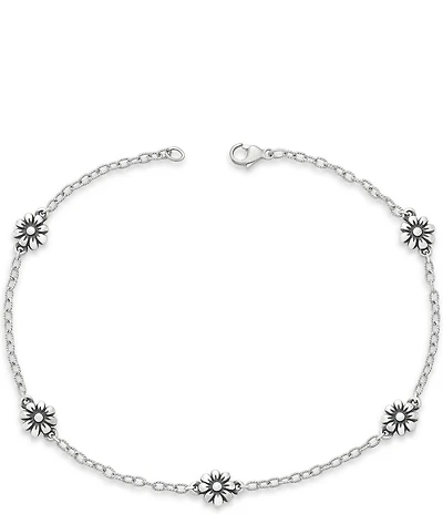 James Avery Sterling Silver Margarita Flower Anklet
