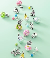 James Avery Sterling Silver Mariposa Finial with Pink Blossom Charm