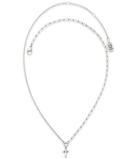 James Avery Sterling Silver Paired Chains Cross Short Pendant Necklace