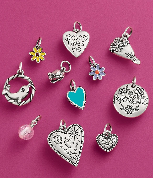 James Avery Granddaughter Sterling Silver Heart Charm Brazos Mall