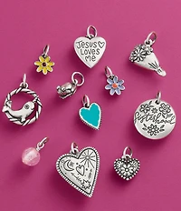James Avery Sterling Silver Petite Floral Heart Charm